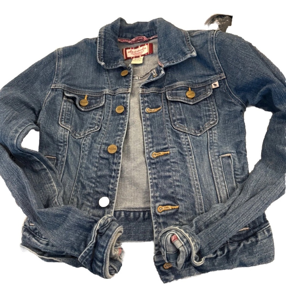 Abercrombie Girls Denim Jean Jacket Youth Girls Size Large